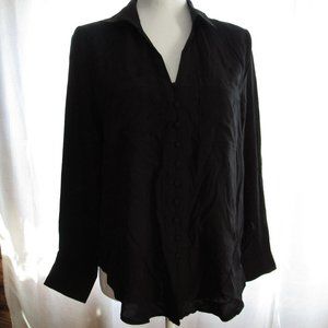 New Velvet Heart Medium Button up Black Shirt